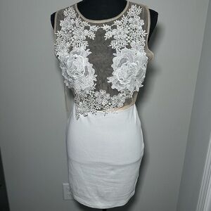 White Mesh Dress